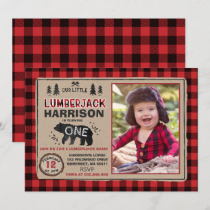 Invitation Fête Lumberjack Anniversaire