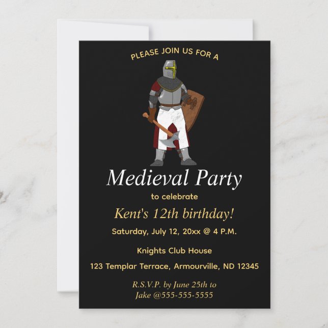 Invitation Fête médiévale (Devant)