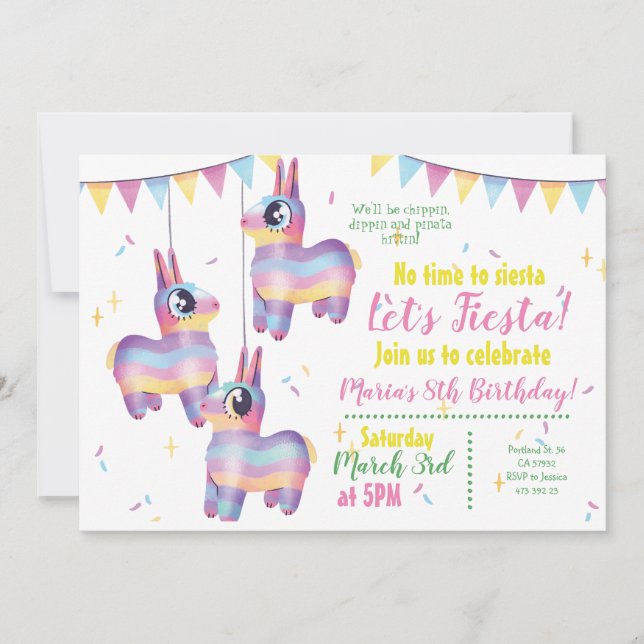 Invitation Fête mexicaine Cinco De Mayo Anniversaire (Devant)