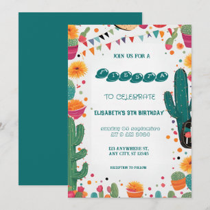 Invitation Fête mexicaine colorée