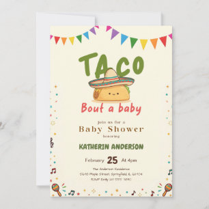 Invitation Fête Mexicaine Colorée Taco à Propos d'une Baby Sh
