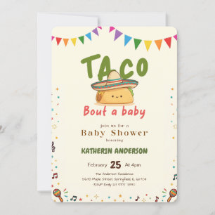 Invitation Fête Mexicaine Colorée Taco à propos d'une Baby Sh