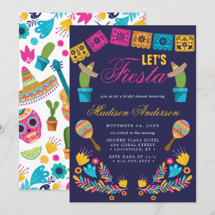 Invitation Fête Mexicaine Florale Cactus Enterrement de Vie d