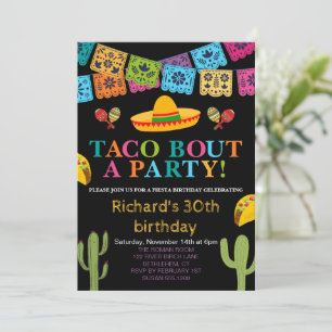 Invitation Fête mexicaine Taco Bout 30TH Hommes