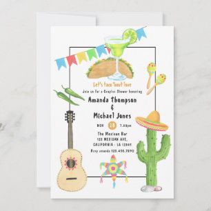 Invitation Fête Mexicaine Taco 'bout Love Douples Bain