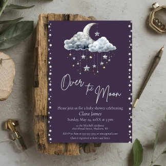 Invitation Fête minimale de bébé de genre neutre pour une nai