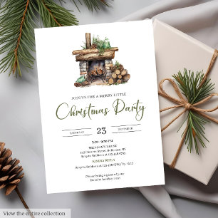 Invitation Fête minimaliste neutre aquarelle rustique terreus