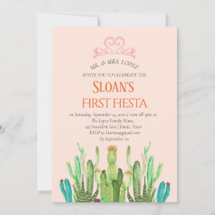 Invitation Fête moderne Cactus Tiara Anniversaire