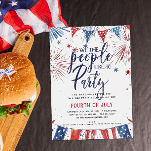Invitation Fête patriotique du 4 juillet au barbecue et à la 