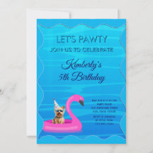 Fête personnalisée pour chiens au bassin