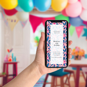 Invitation Fête polyvalente inspirée de découpes florales ros