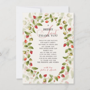 INVITATION FÊTE PRÉNATAL BÉBÉ FRAISE SAUVAGE