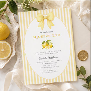 Invitation Fête Prénatale Bébé Citron Impatient de Vous Press