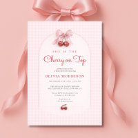 Fête Prénatale Coquette Cerise sur Gingham