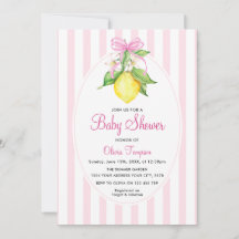 Fête prénatale Coquette Lemon Pink Bébé Fille
