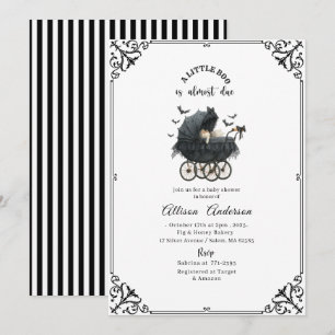 Invitation Fête prénatale de la petite Boo citrouille d'Hallo