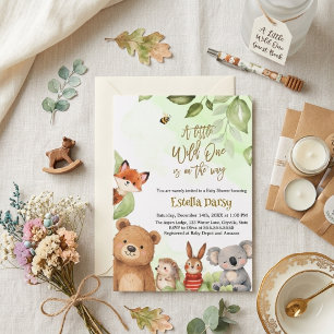 Invitation Fête Prénatale des Animaux de la Forêt