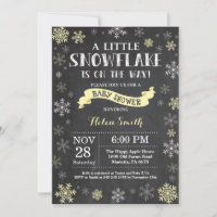 Fête Prénatale d'Hiver Flocon de Neige Jaune Table