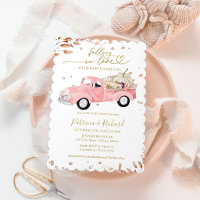 Fête Prénatale Fille Tomber en Amour Camion Rose