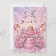 Fête prénatale originale "C'est une fille" pour ci