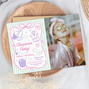 Invitation Fête Pyjama Anniversaire Fille Photo