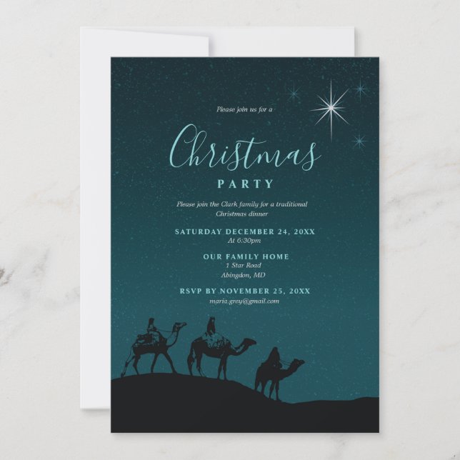 Invitation Fête religieuse de Noël (Devant)