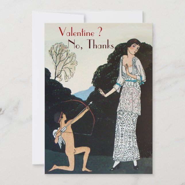 INVITATION FÊTE RÉTRO CONTRE LA SAINT-VALENTIN : MONOGRAMME À (Devant)