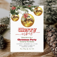 Fête Rétro de Noël Disco Doré