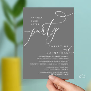 Invitation Fête Romantique de Mariage Pour Toujours