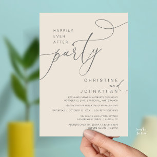 Invitation Fête Romantique Mariage Pour Toujours Réception