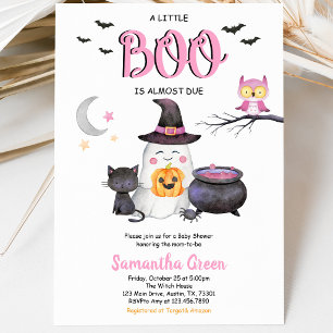 Invitation Fête Rose Un Petit Boo Baby Shower