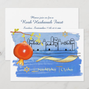 Invitation Fête Rosh Hashanah Personnalisée