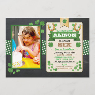 Invitation Fête Saint-Patricks Anniversaire de la fête Photo 