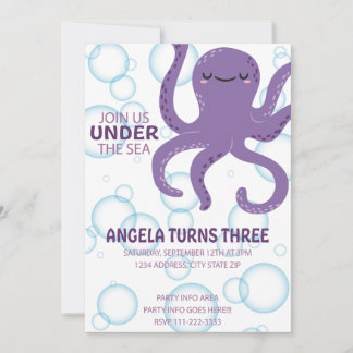 Invitation Fête sous la mer