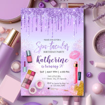 Fête spa Glam Girl Anniversaire Salon de fête viol