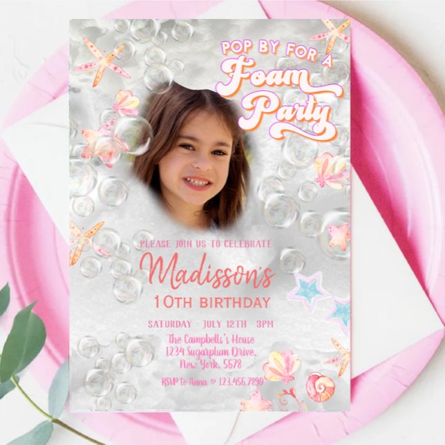 Invitation Fête Splish Splash FOAM (Créateur téléchargé)