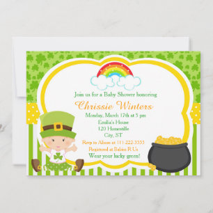 Invitation Fête st patrick Baby shower