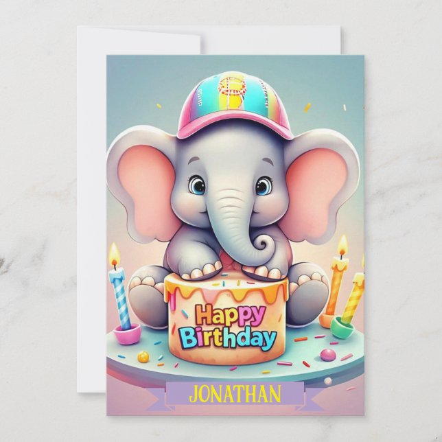 INVITATION " FÊTE SUCRE DE L'ÉLÉPHANT " (Devant)