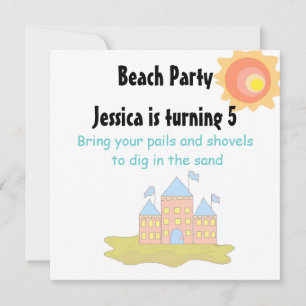 Invitation Fête sur la Plage