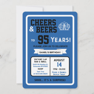 Invitation Fête surprise au bar sportif À vos verres pour 95