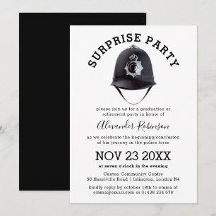 Invitation Fête surprise de remise de diplômes/retraite de po