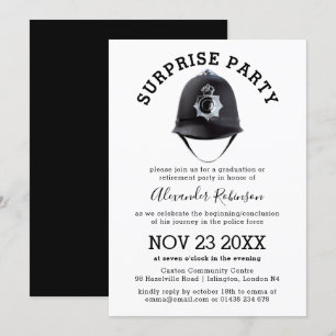 Invitation Fête surprise de remise de diplômes/retraite de po