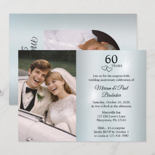 Invitation Fête surprise des 60 ans de Now and Then Photo