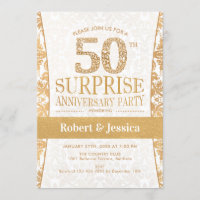 Fête surprise du 50e anniversaire - Or blanc