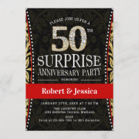 Fête surprise du 50e anniversaire - Or Noir Rouge