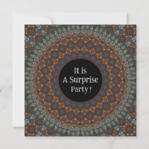 Invitation Fête surprise Mandala