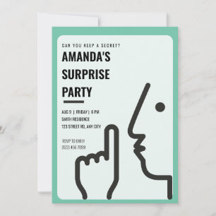 Invitation Fête surprise personnalisée : Pouvez-vous garder u
