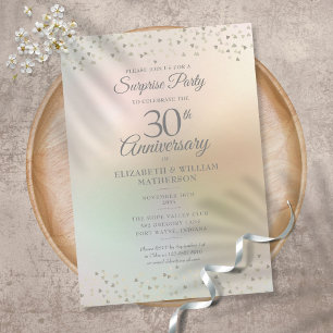 Invitation Fête surprise pour les 30 ans de mariage