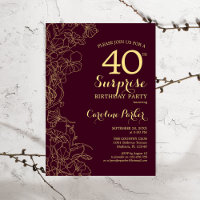 Fête surprise pour les 40 ans Burgundy Gold