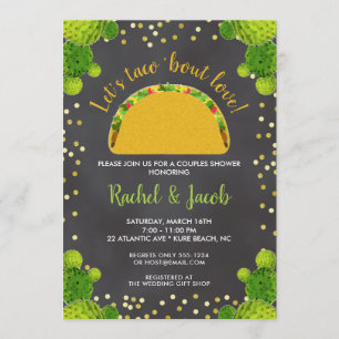Invitation Fête Taco sur l'Amour Réception de Mariage pour le